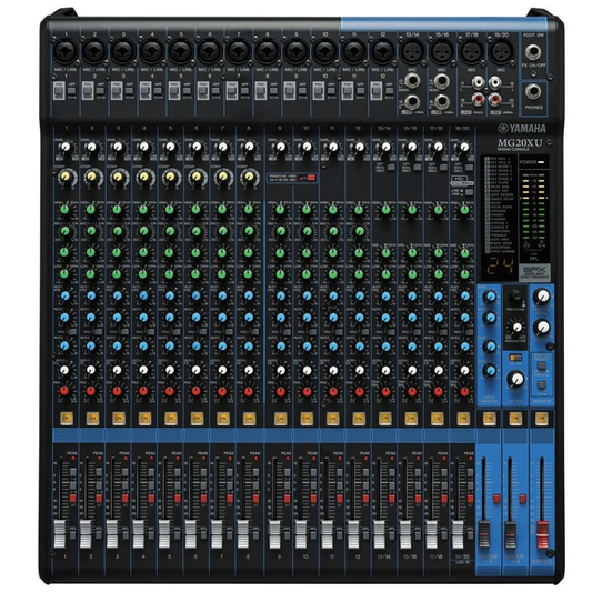 Yamaha MG20XU | Consola de Audio de 20 Canales con Interfaz USB y Efectos SPX Integrados