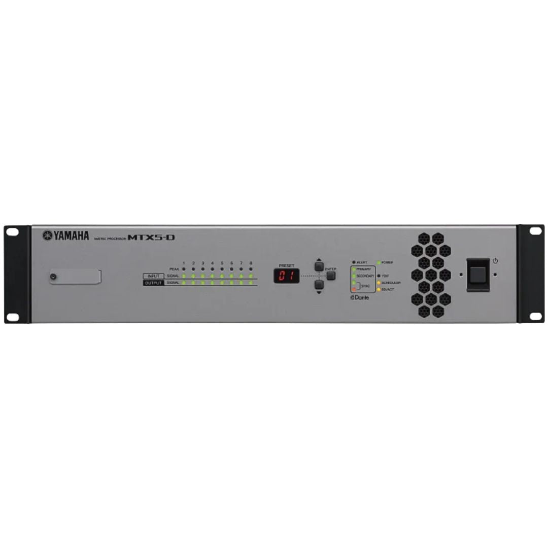 Yamaha MTX5-D | Procesador de Matriz 34x16 con Dante, YDIF y DSP