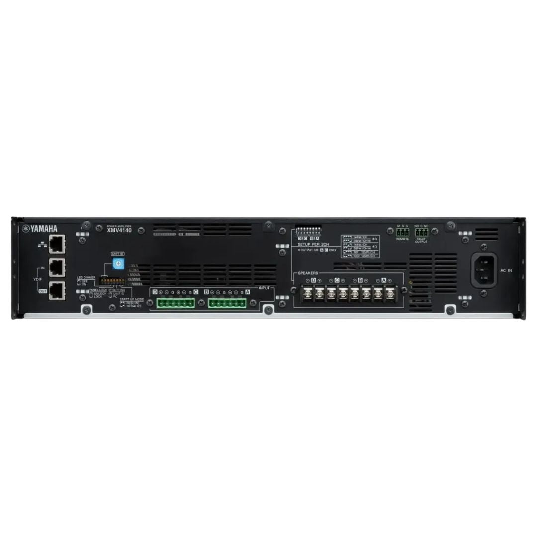 Yamaha XMV4140-D | Amplificador de Potencia de 4 Canales con Dante