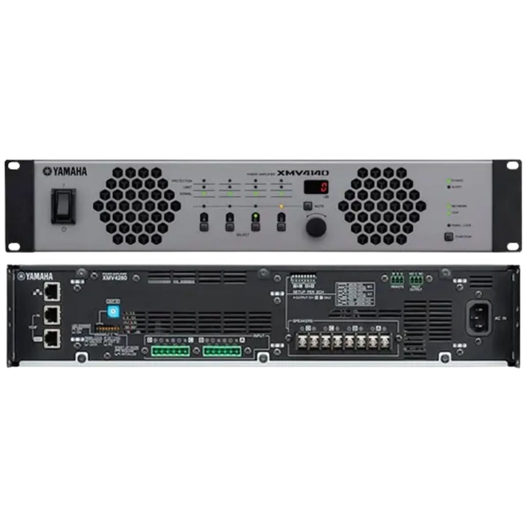 Yamaha XMV4140-D | Amplificador de Potencia de 4 Canales con Dante