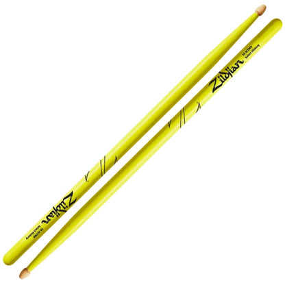 ZILDJIAN 5A ACORN NEON YELLOW | Estilo Vibrante y Rendimiento Profesional