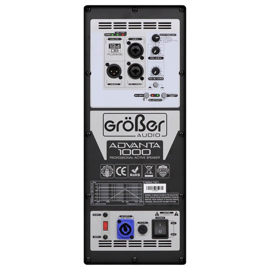 Grober Advanta-1000 | Caja Activa 15” 2000W DSP/Bluetooth