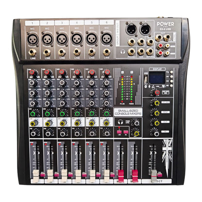 EX8-USB – Consola de Audio de 8 Canales Reales con Interfaz – POWER PRO