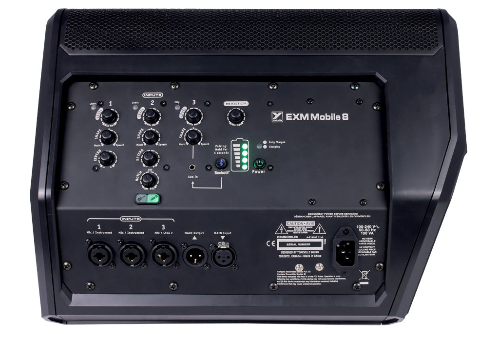 Yorkville EXM Mobile8 – Altavoz Portátil Activo de 8” con Batería Recargable