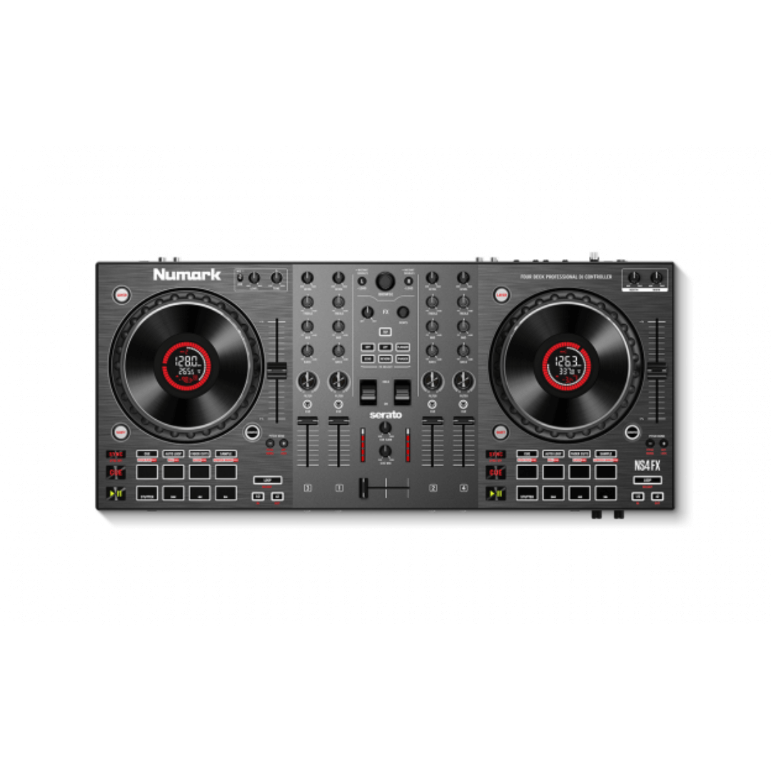 Numark NS4FX | Controlador DJ Profesional  de 4 Canales con Efectos y Audio 24-BIT