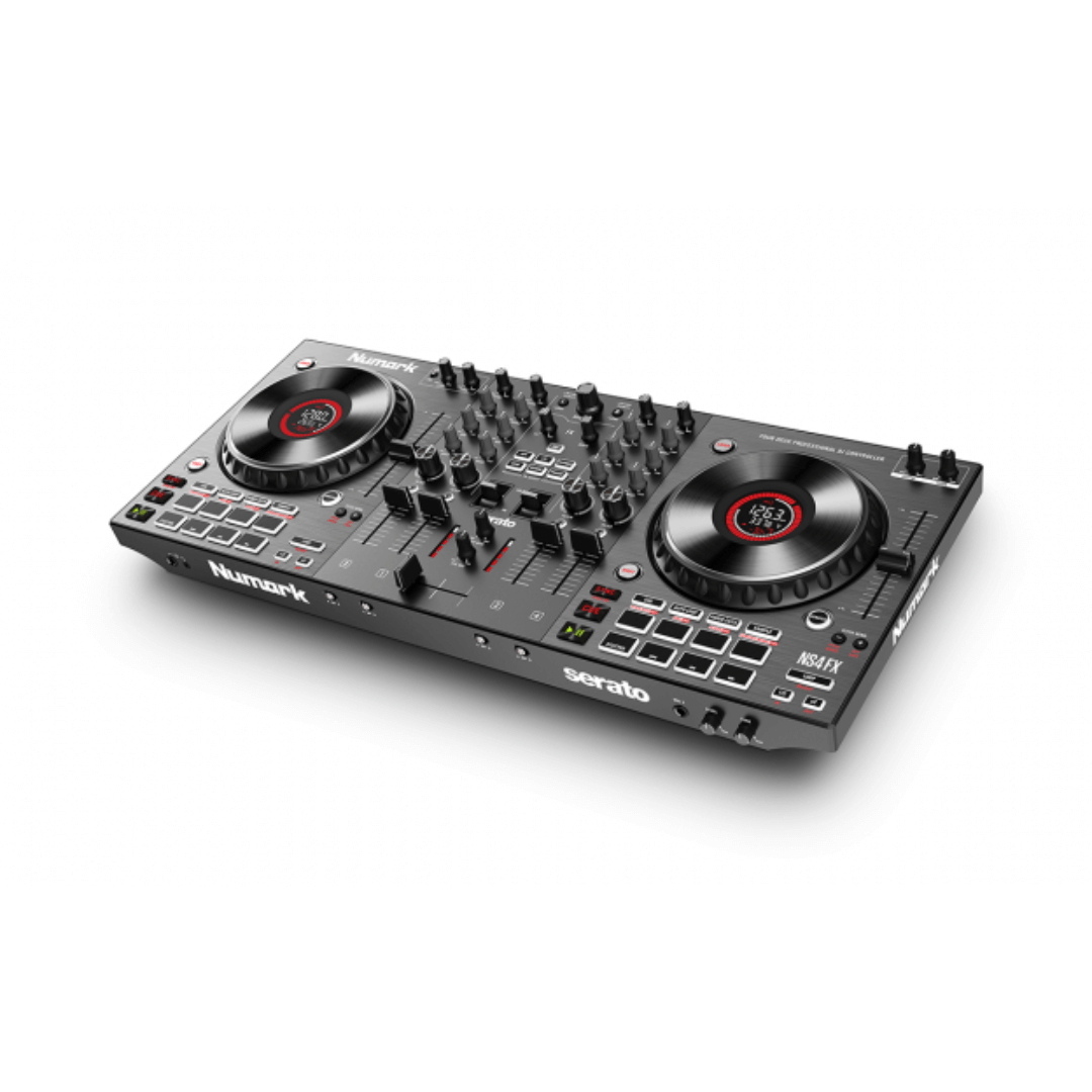 Numark NS4FX | Controlador DJ Profesional  de 4 Canales con Efectos y Audio 24-BIT