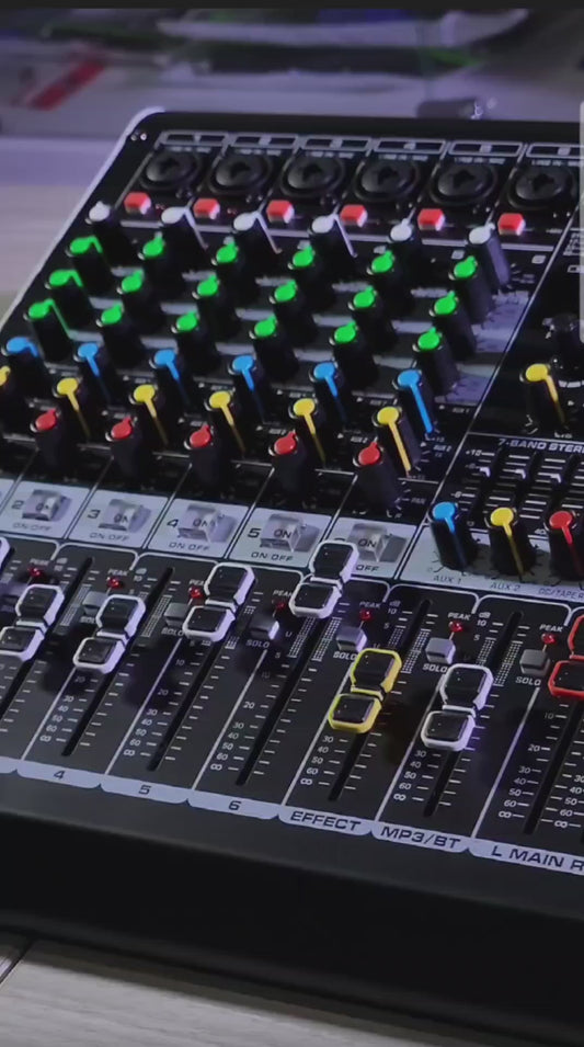 RX-60 Consola de Audio POWER PRO | 6 Canales Profesionales +48V Individual