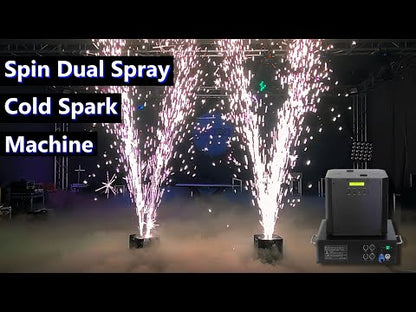 MOKA SFX MK-E18 | Máquina Profesional de Chispa Fría Doble Chorro Giratorio