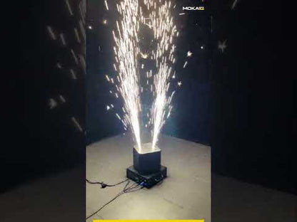 MOKA SFX MK-E18 | Máquina Profesional de Chispa Fría Doble Chorro Giratorio